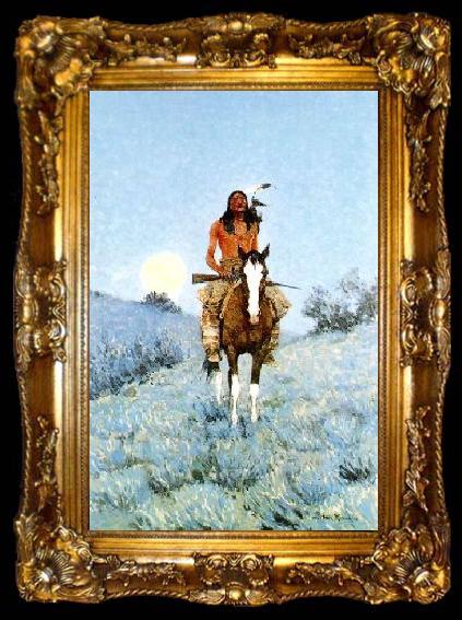 framed  Frederick Remington The Outlier, ta009-2